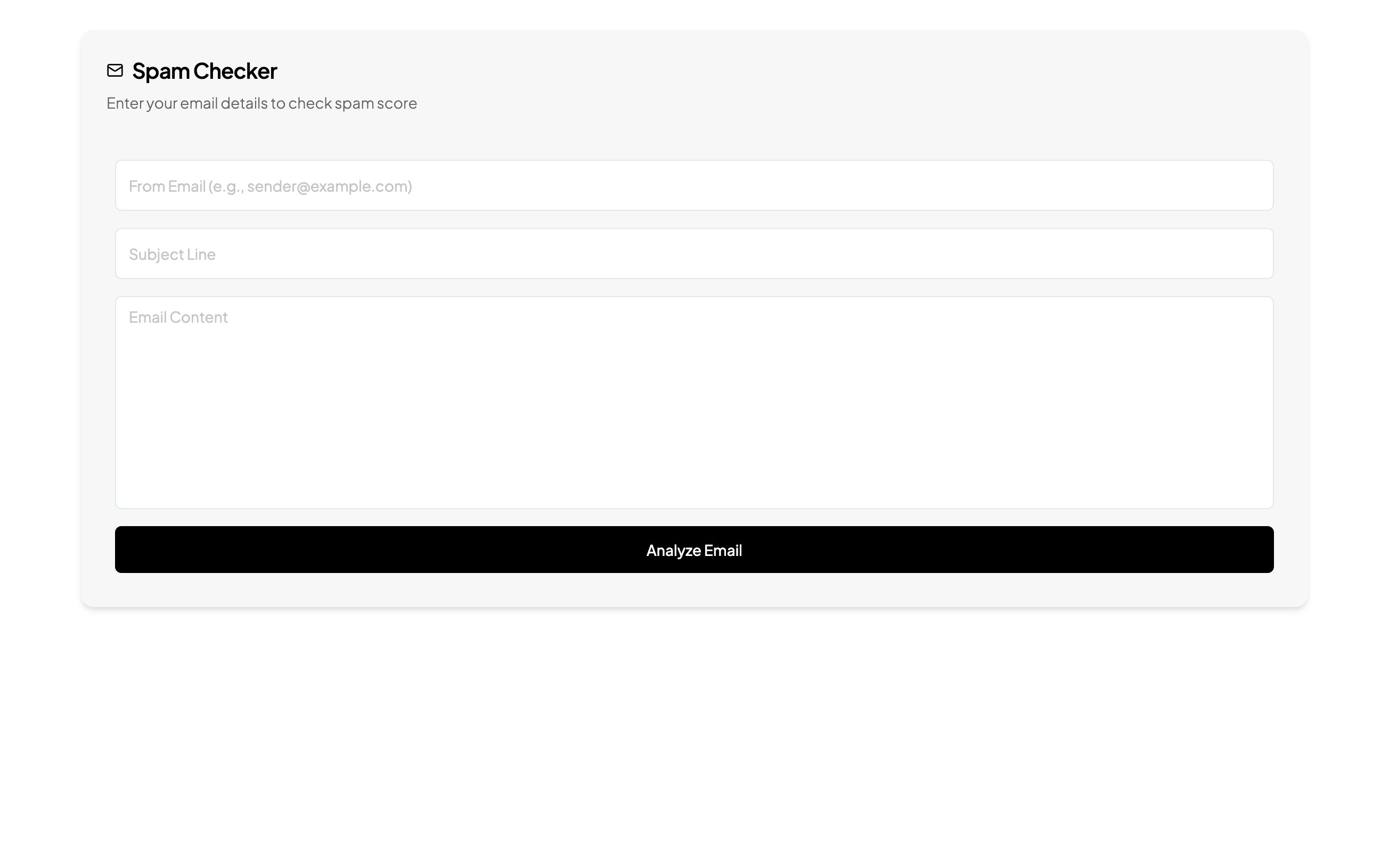 Email Spam Checker screenshot