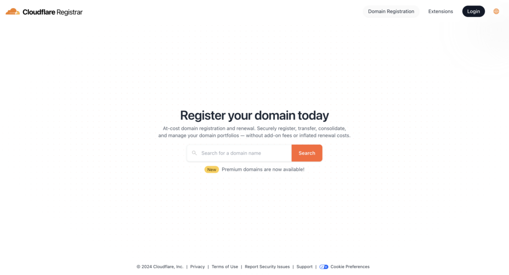 Cloudflare Domain Registrar