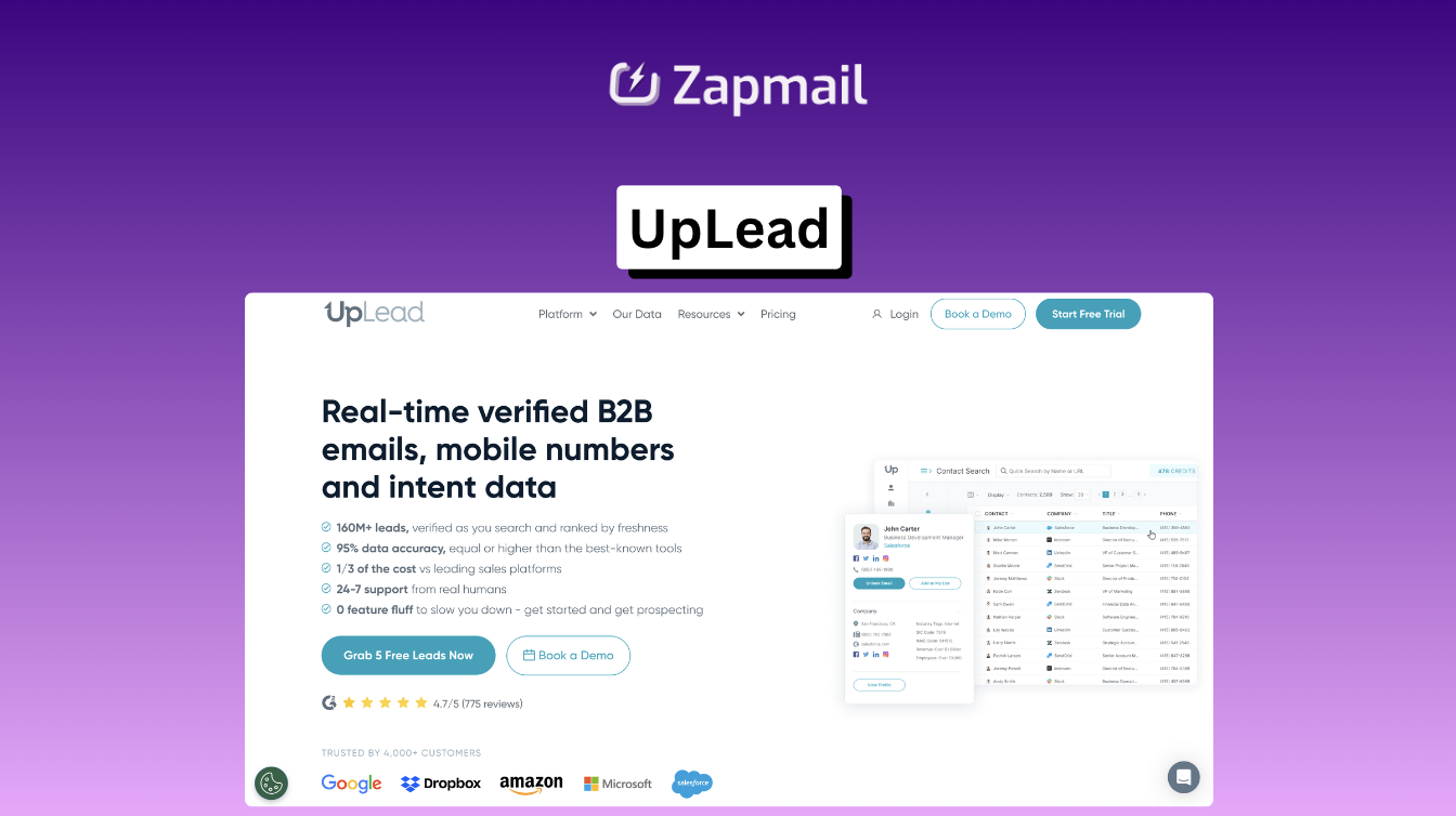 Uplead: Find Verified B2B Sales Leads & Contact Data