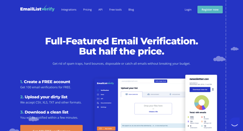 EmailListVerify : Email Checker & Bulk Email List Verifier