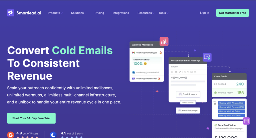 Smartlead: Cold Email Outreach Tools