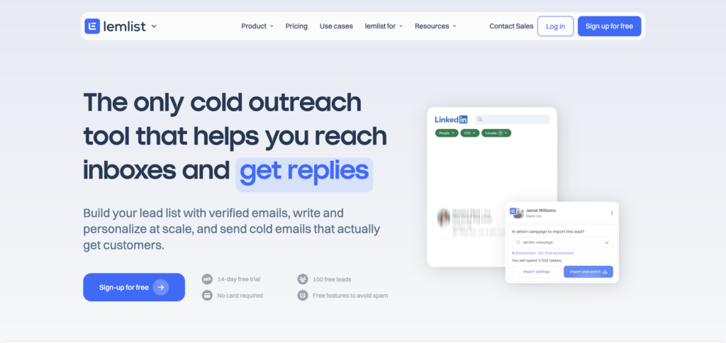 Lemlist: Cold Email Outreach Tools