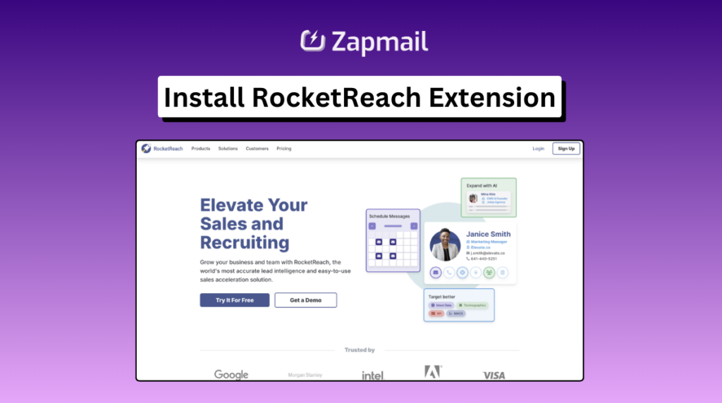 Install RocketReach Extension