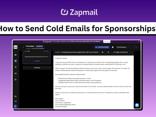 How to Send Cold Emails for Sponsorships?