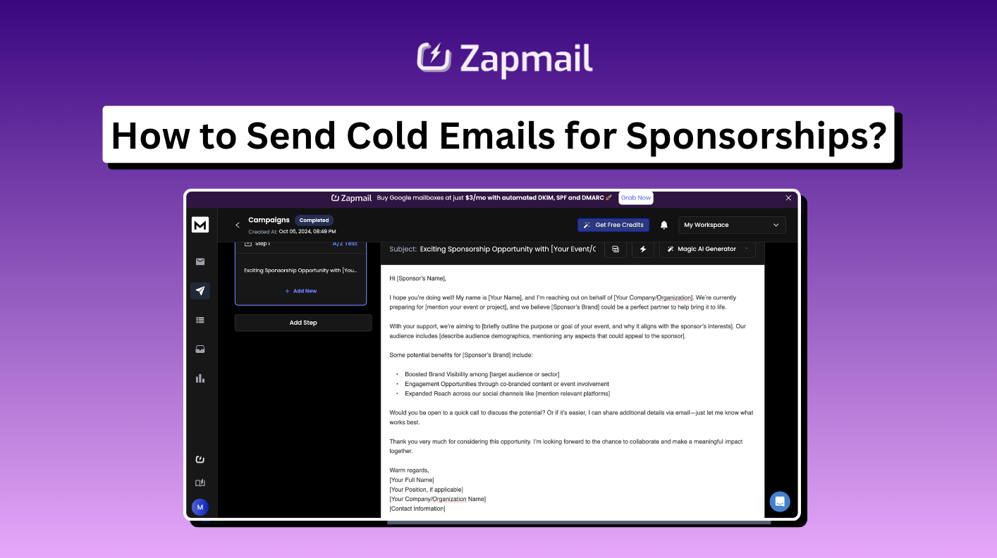 How to Send Cold Emails for Sponsorships?