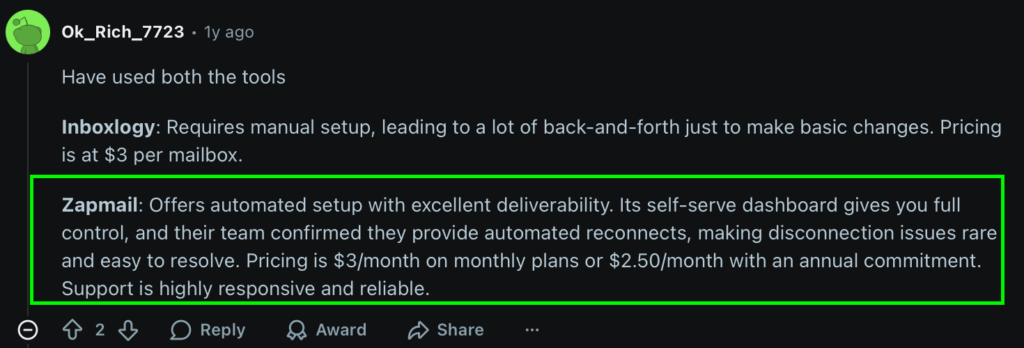 Zapmail Review on Reddit