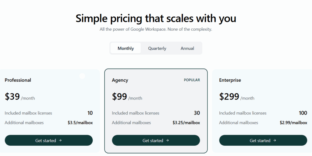 InboxKit pricing plans