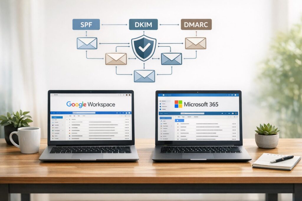 Google Workspace vs Microsoft 365: SPF, DKIM, DMARC Setup